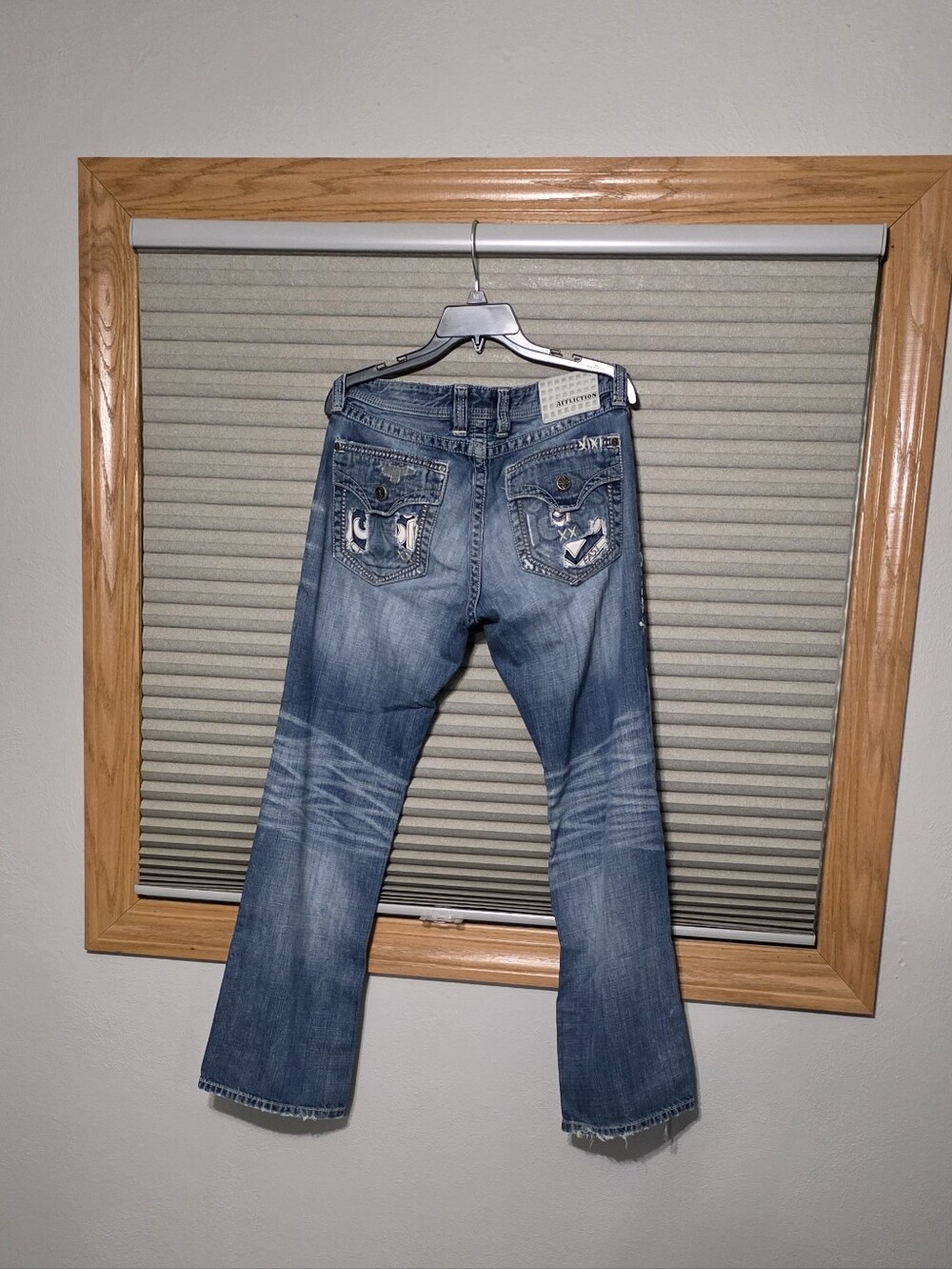Affliction DistressedMens Blue Jeans - - Picture 3 of 8